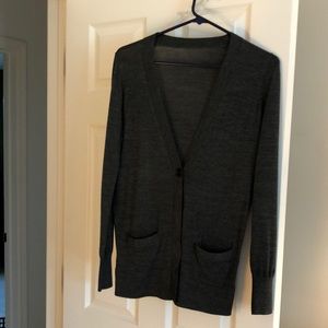 Gray cardigan